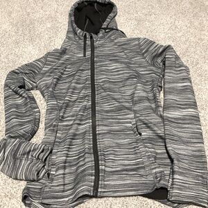 Lululemon black gray and white define jacket